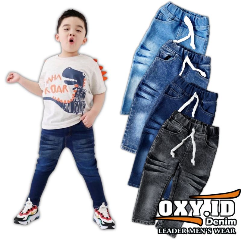 Celana Jeans Anak Model Whiskers strip Distro usia 1-13th