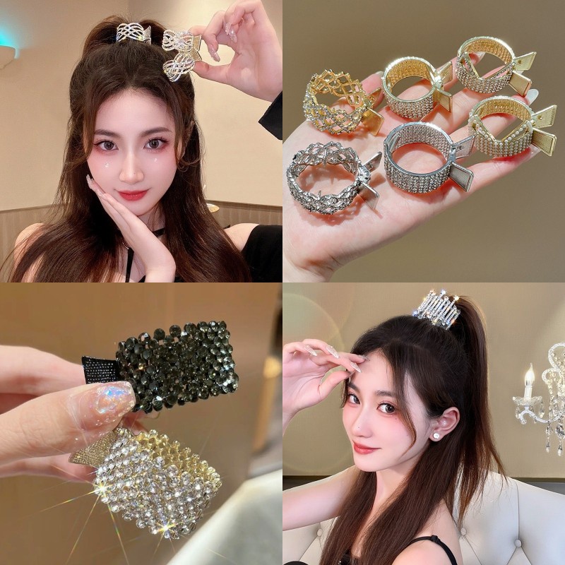 Jepit Rambut Bahan Metal Aksen Mutiara Gaya Korea