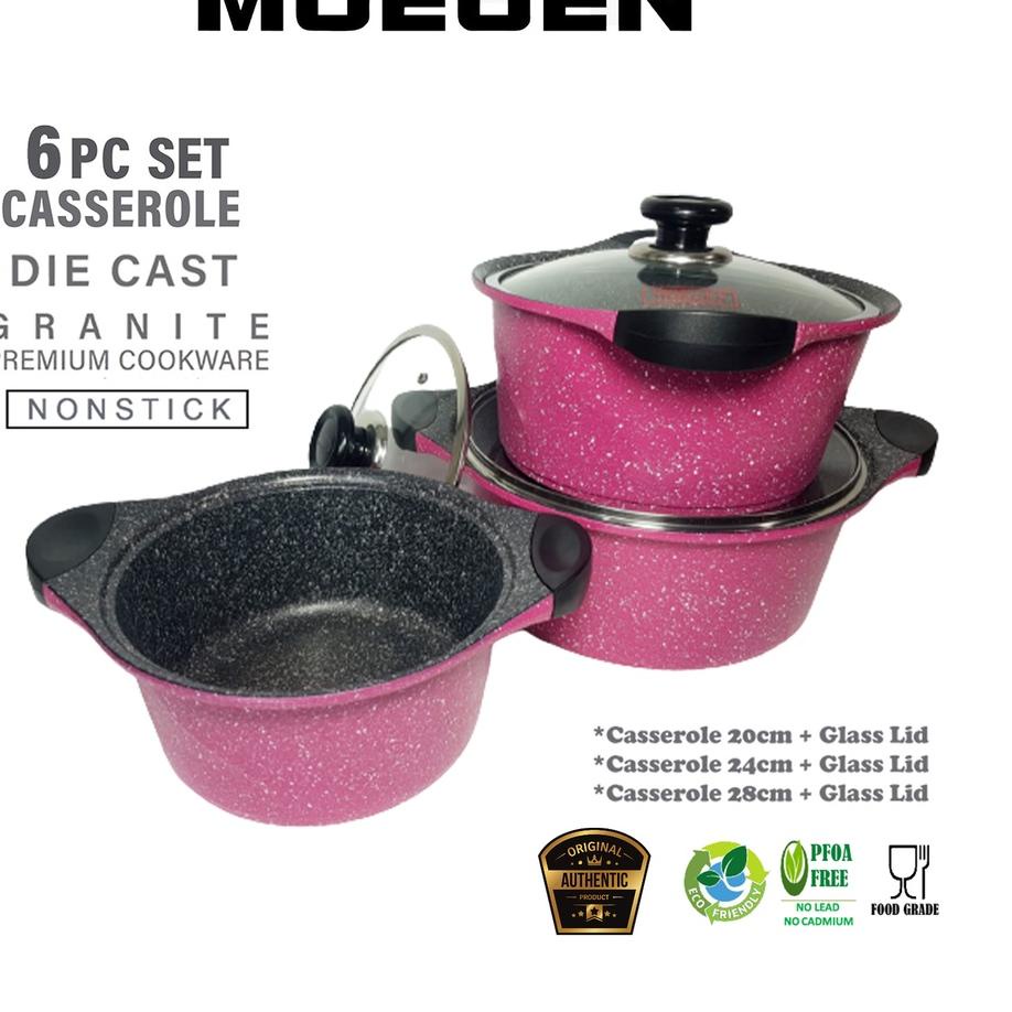 Terdepan--MOEGEN Germany casserole set / moegen 6 pcs casserole pot granite series anti lengket orig