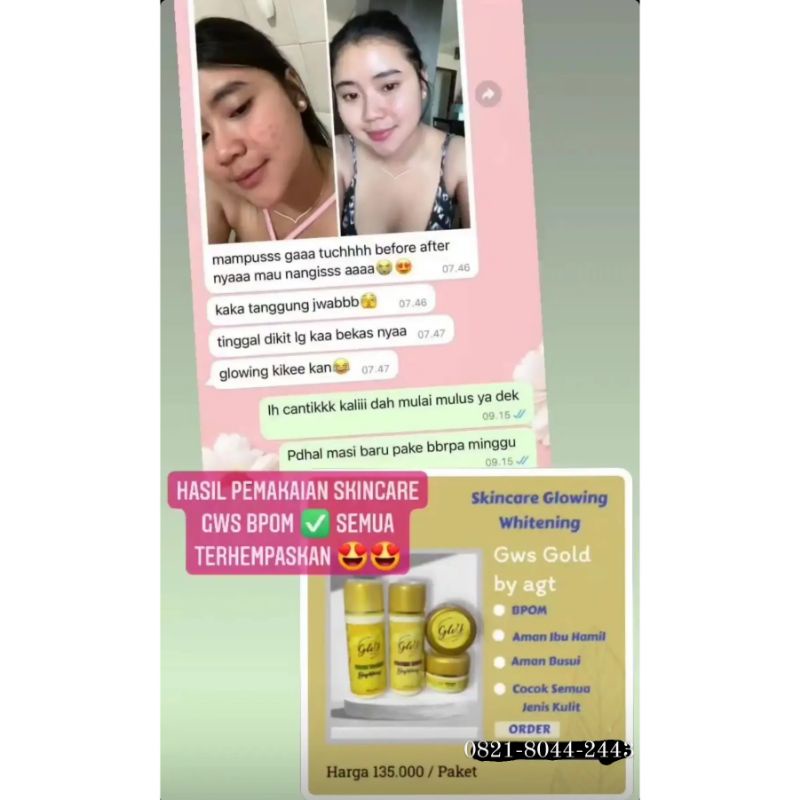 glowing whitening skincare GWS gold