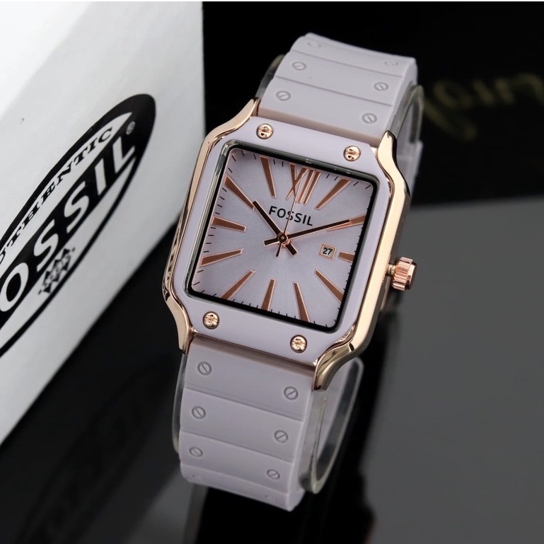 BISA COD✅Jam tangan Wanita Strap karet Tanggal aktif model AC 2942 free batrai