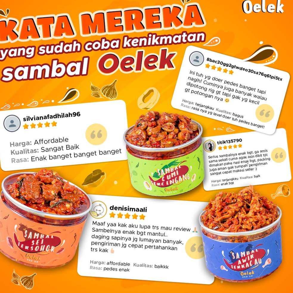

Ready stock Sambal Sei Tersohor Oelek / Si Laoek / Sambal Rumahan / Sei Sapi/ Sambel Cabe 68