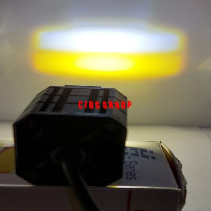 LAMPU LED SOROT D2 LASER LUXIMOS/CR7 SHOOTING LIGHT 2 WARNA 4 MODE CAHAYA PUTIH, KUNING, PUTIH/KUNING DAN KEDIP PUTIH KUNING