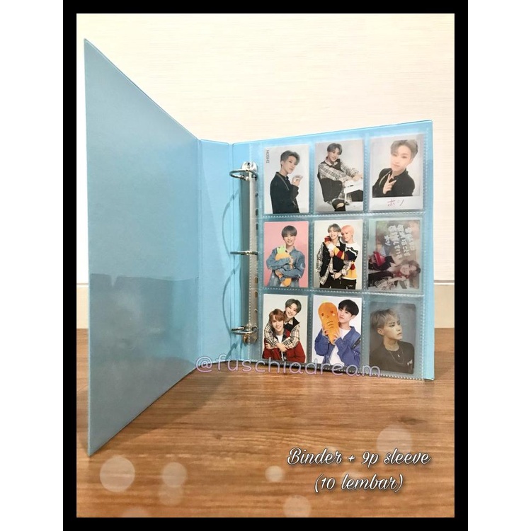 

(BINDER + 9P SLEEVE) UKURAN A4 3 RING UNTUK PHOTOCARD/POLAROID KPOP BARU