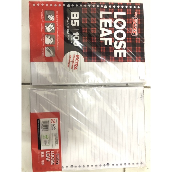 

refil binder big boss loose leaf bergaris b5 isi 100