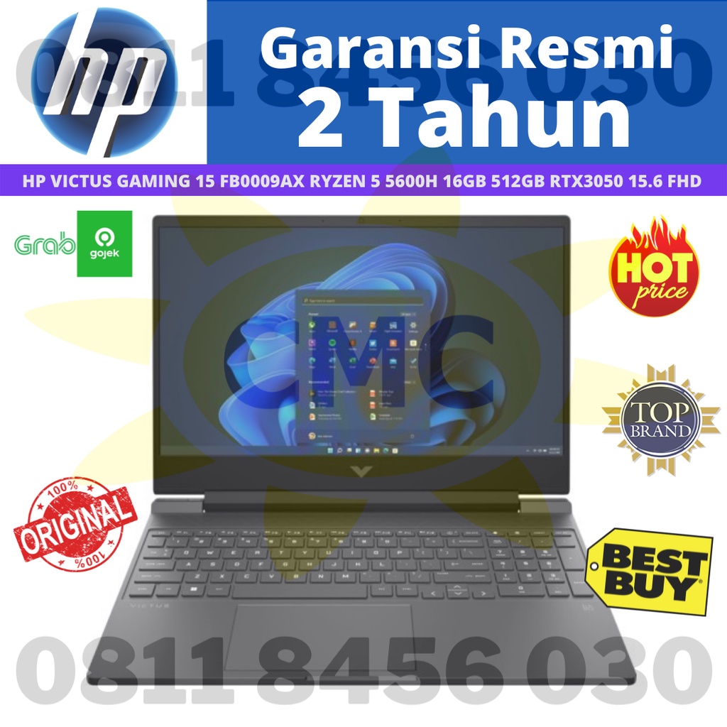 HP VICTUS GAMING 15 FB0009AX RYZEN 5 5600H 16GB 512GB RTX3050 15.6 FHD