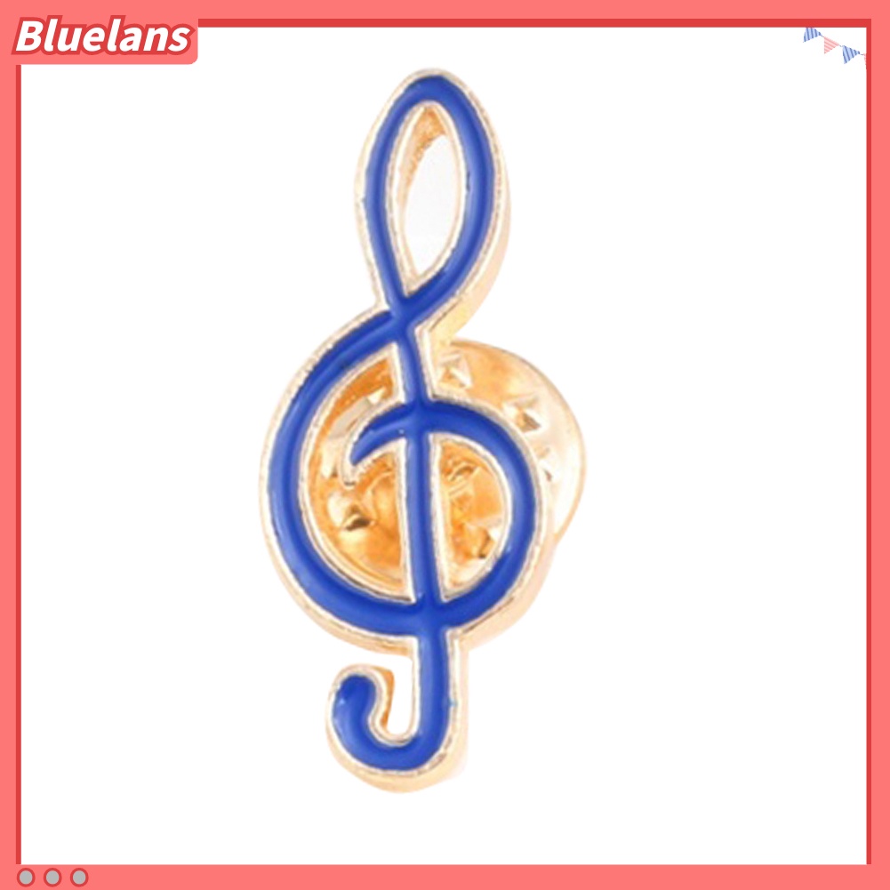 Bluelans 1pc Bros Pin Enamel Desain Kartun Not Musik Untuk Dekorasi Jeans Unisex