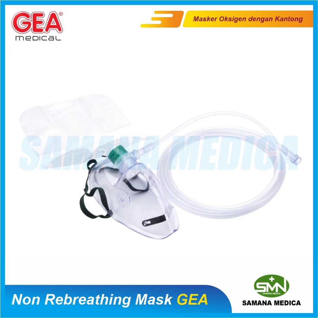 Non Rebreathing Mask / Masker Oksigen Reservoir / NRM Dewasa &amp; Anak GEA Promo Murah