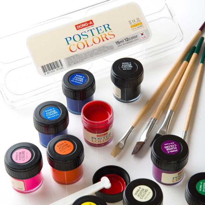 

Hot Sale Poster Color/ Cat Air Dong-A 12 Warna/Set 10 Ml Trendi