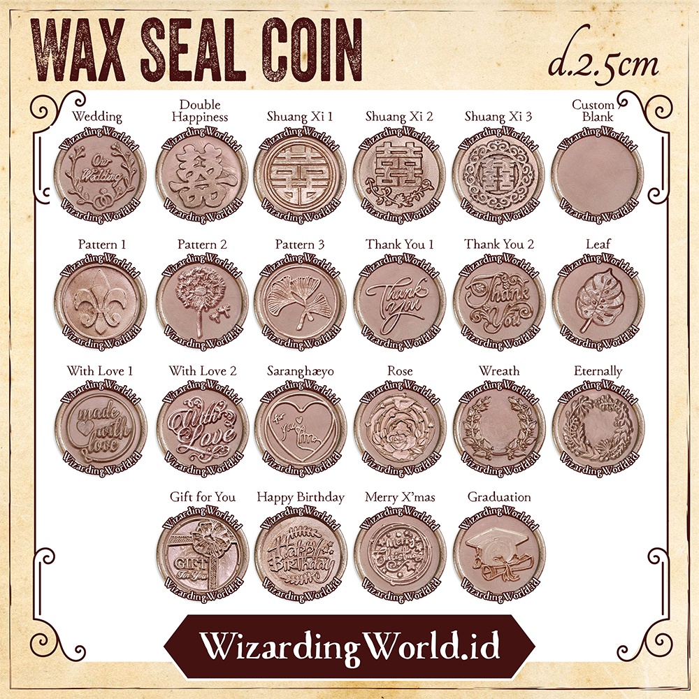 

Wax Seal Coin Koin medium 2,5cm Jadi Siap Pakai Tempel Surat Undangan Thank You Shuang Xi Sangjit Double Happiness Birthday Merry Christmas Graduation Gift For You With Love Wedding Saranghaeyo Saranghae Rose Kpop X'mas Xmas Custom Lebaran idul Fitri