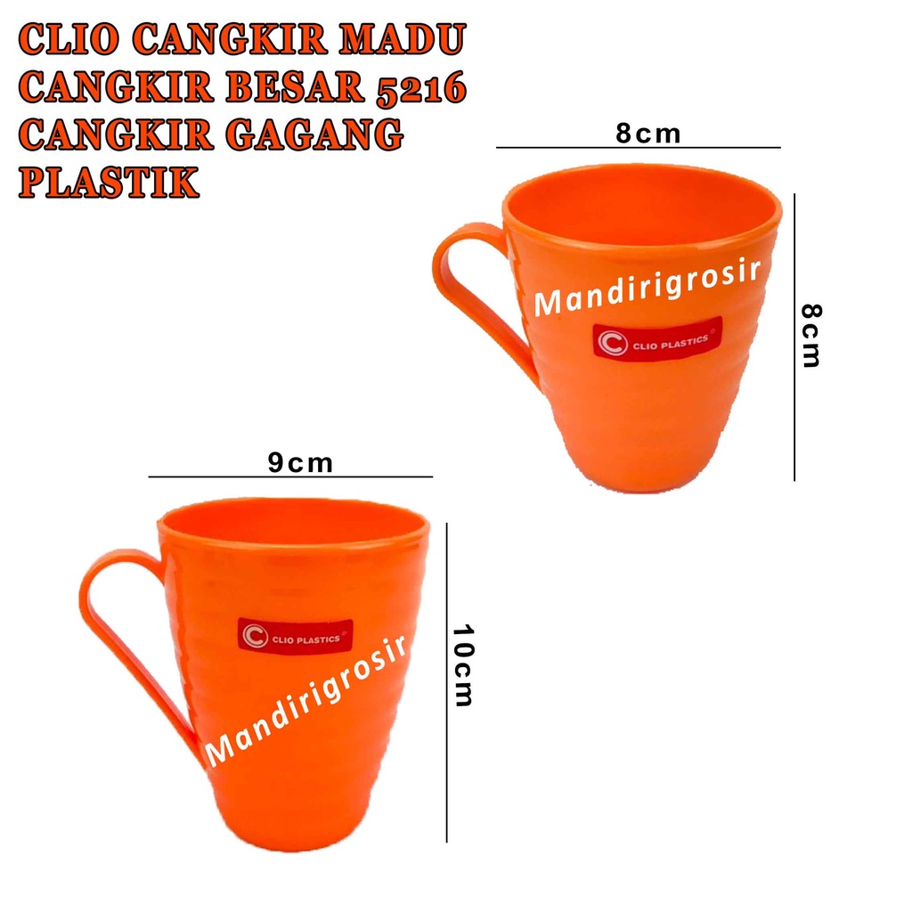 Cangkir Gagang Plastik * Clio Cangkir Madu * Mug Cangkir Minum * Random