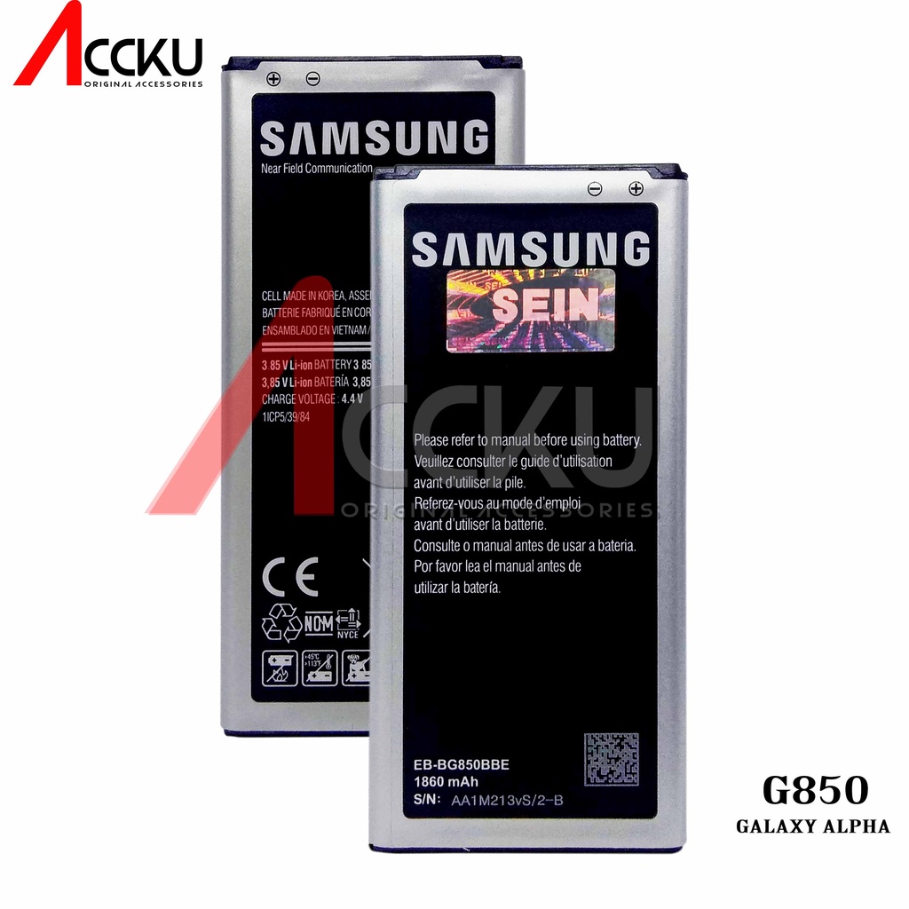 G8508 - G850 - Galaxy Alpha - EB-BG850BBCG8508 100%Baterai Samsung GalaxyG8508 - G850 - Galaxy Alpha - EB-BG850BBCBatre Baterai BatterySamsung GalaxyG8508