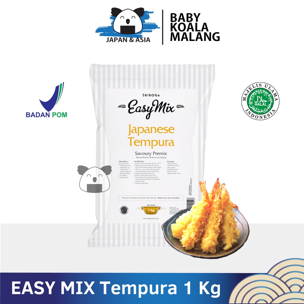 

EASY MIX Tepung Goreng Tempura 1 Kg Halal | Tempurako Ala Jepang..