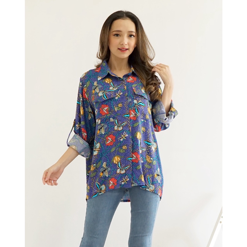 CallieTamami - A 6444 Butterfly Rayon Tops