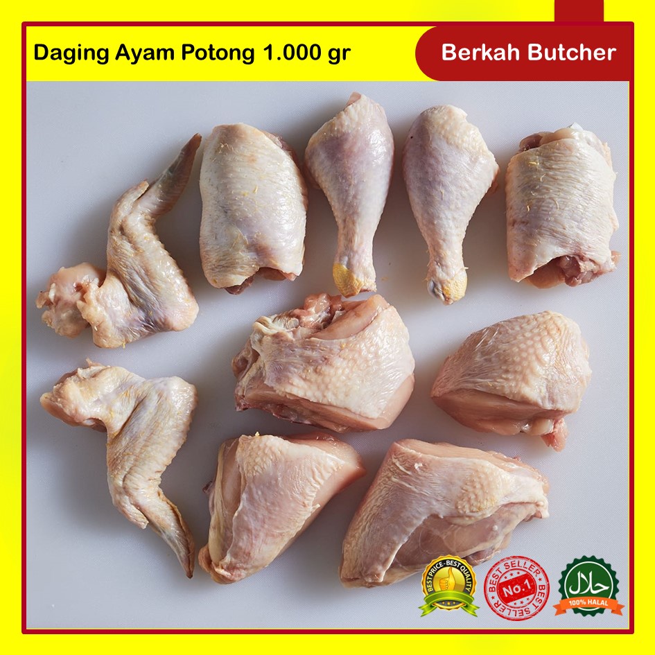 Daging Ayam Potong 1000 gr - Berkah Butcher