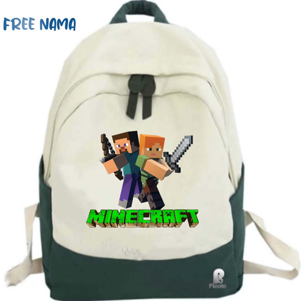 TAS SEKOLAH ANAK SD MOTIF MINECRAFT UNISEX