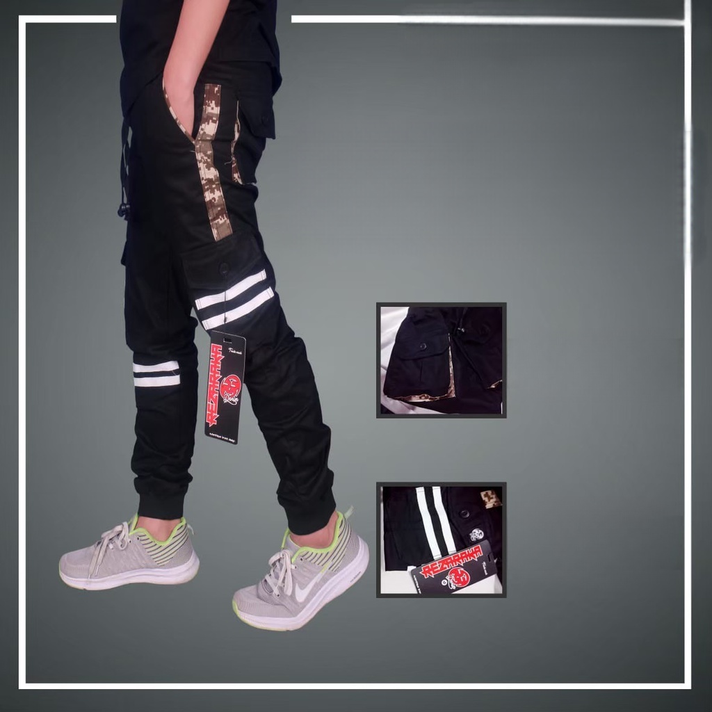 Celana Panjang Jogger Cargo Pria RR Denim 04 Model Trendy