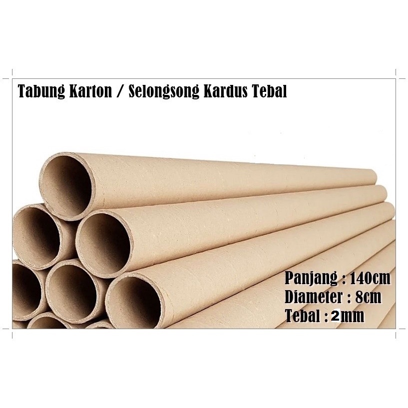 Tabung Karton  / Poster Tube / Selongsong Kardus / Cardboard Tube 140cm