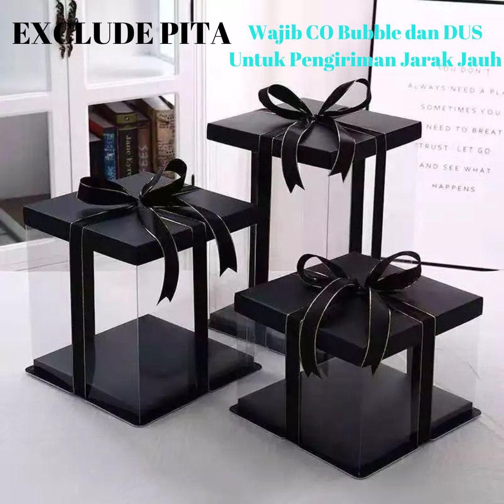 

Cake Box Jumbo 43x43x40cm Kotak Kue Mika Ukuran Besar Gift Box Display