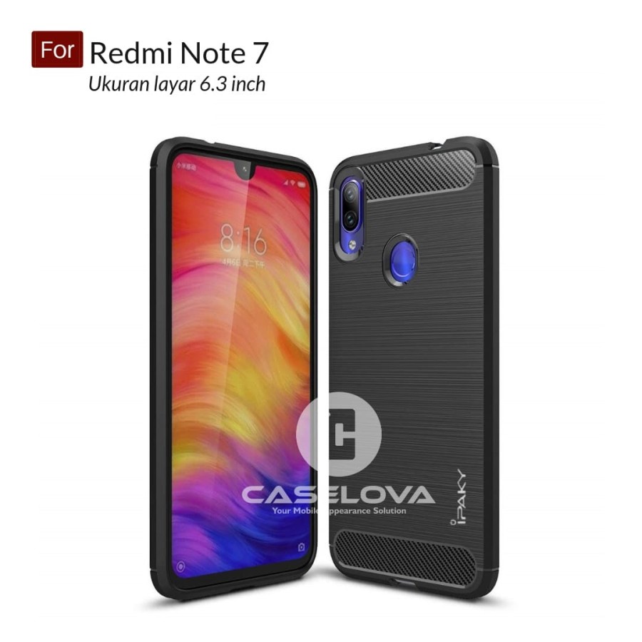 CASE SLIM FIT CARBON IPAKY XIAOMI REDMI NOTE 7 / REDMI NOTE 7 PRO SOFTCASE - GA