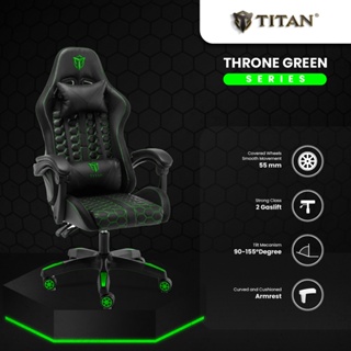 Titan Throne Series Premium Quality Seat Kursi Gaming Chair Green