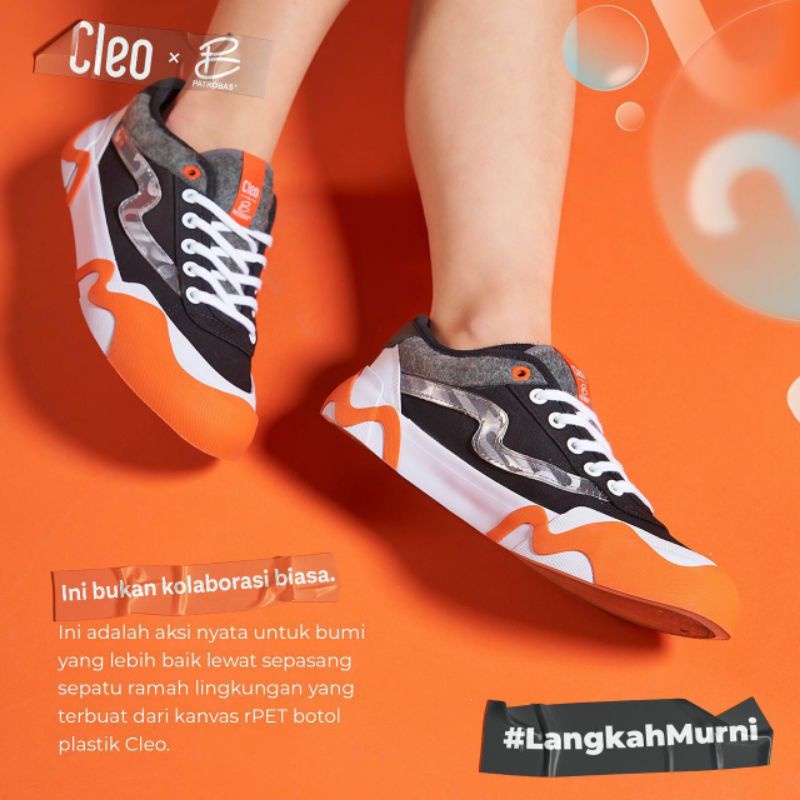 [ ORIGINAL 100% ] Patrobas x Cleo Pure Water | Cloud Low Black White | Patrobas Ivan High Maroon