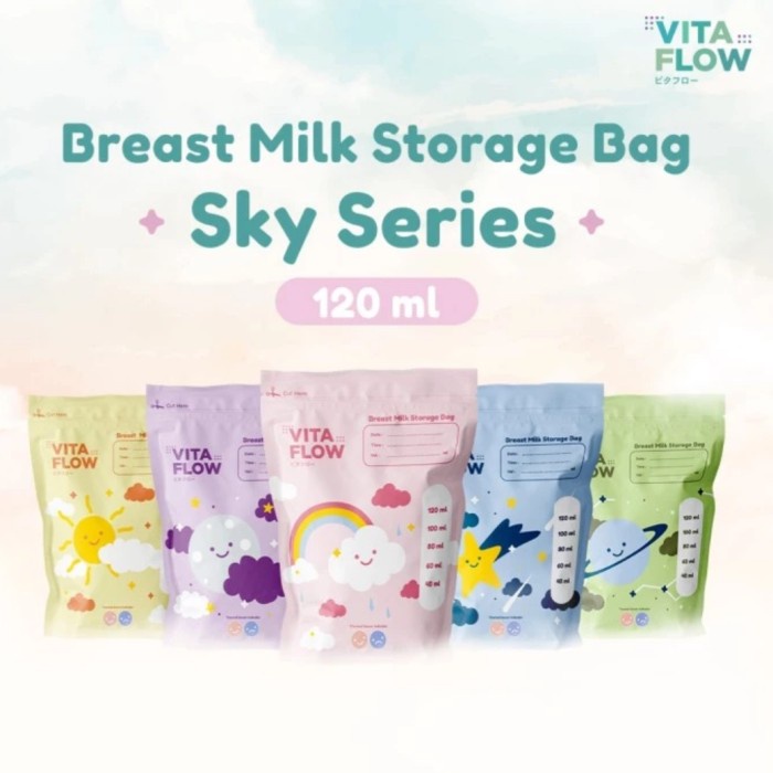 VITAFLOW Kantong ASI 120ml Isi 30pcs Breast Milk Storage Bag Vitaflow