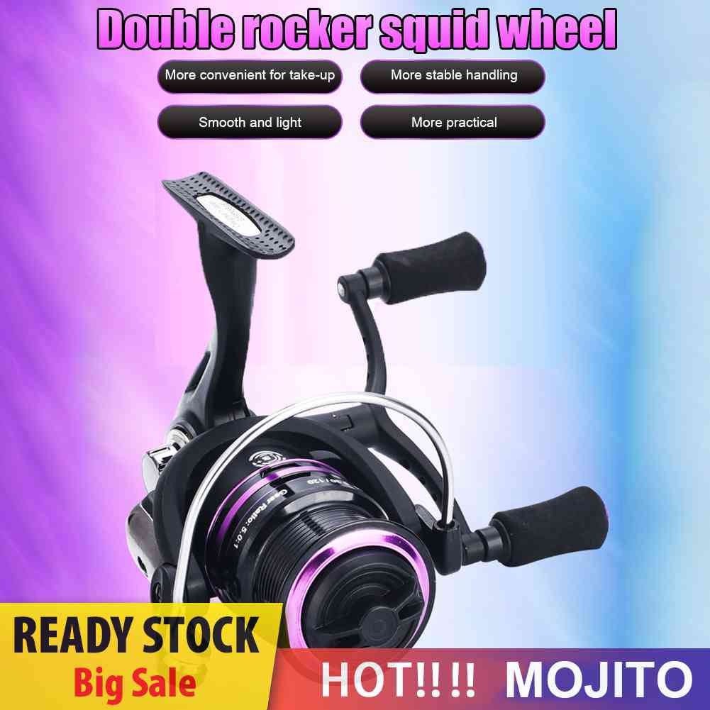 Reel Pancing Double Rocker 5.0 / 1 13 + 1 Bahan Metal Untuk Cumi-Cumi
