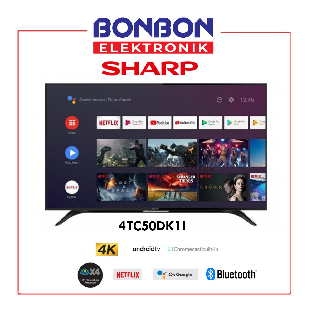 Sharp LED Android TV 50 inch 4T-C50DK1X / 4TC50DK1X HDR 4K