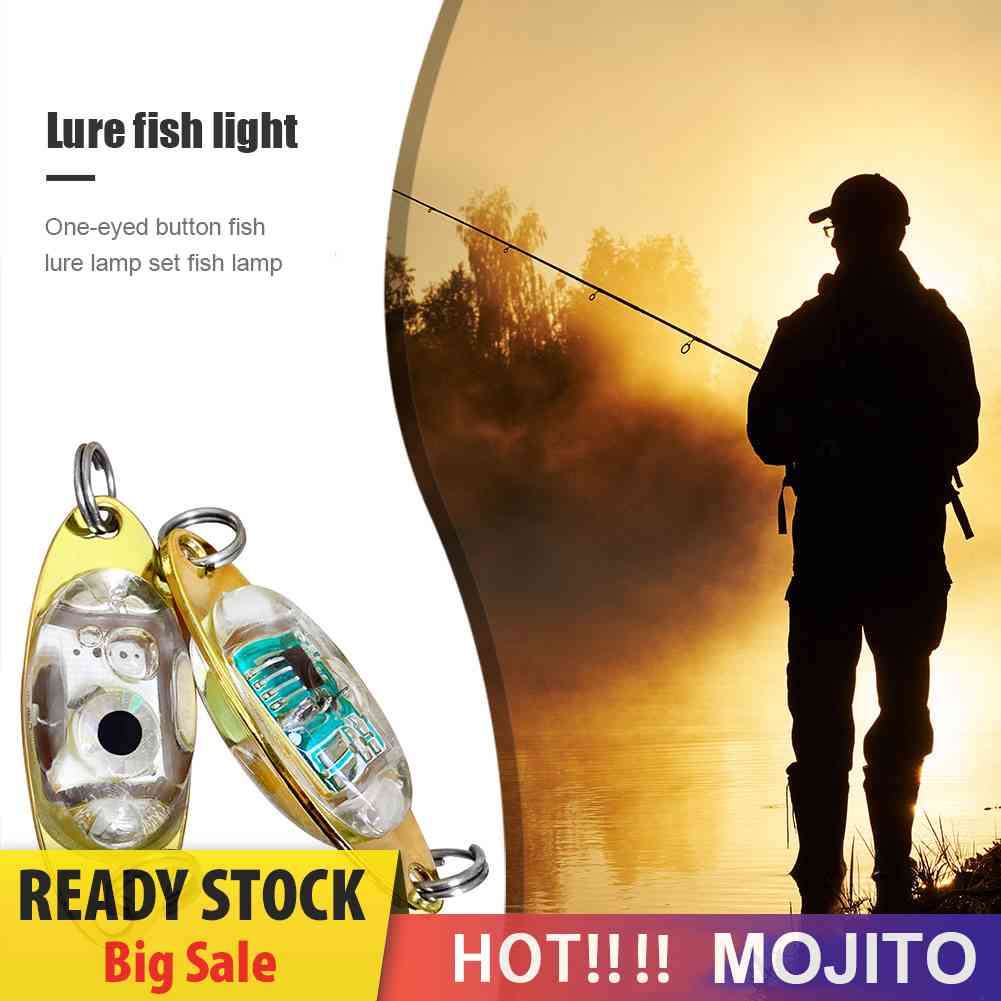 2pcs Umpan Pancing Lampu LED Bawah Air Bentuk Mata Ukuran 5cm 10g