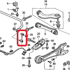 link stabil belakang stabilizer link belakang tie rod stabil honda odyssey RA6 RA8  2001 2002 2003