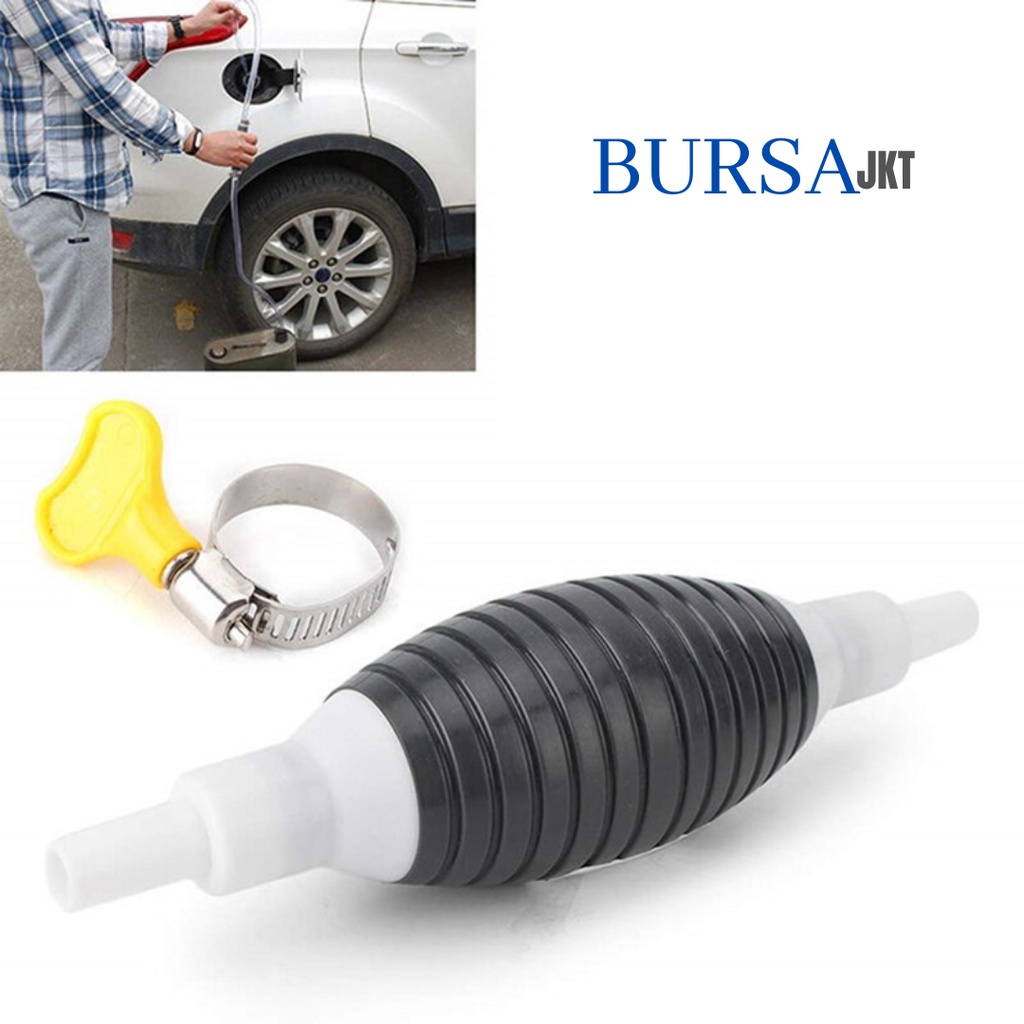 POMPA TANGAN MANUAL PORTABLE PENGHISAP BENSIN AIR MINYAK DLL + 2 KLEM