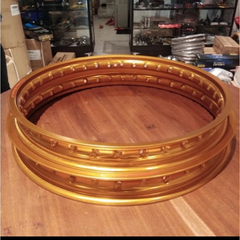 Velg veleg pelek lingkar aloy alloy titan titans 17 140 18 160 gold kilat