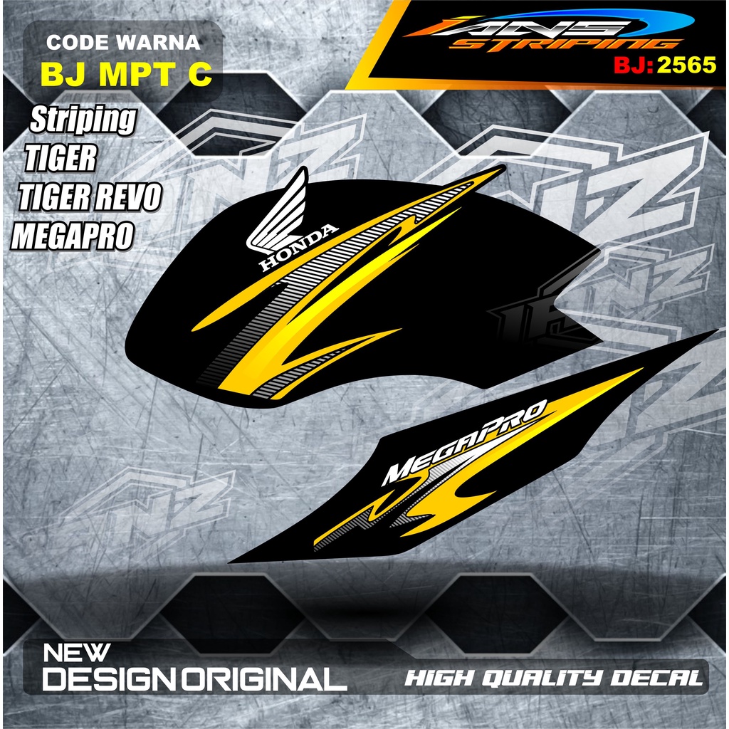 STICKER MOTOR MEGAPRO TERBARU / STRIPING MP HIU VARIASI / STICKER STRIPING MP NEW