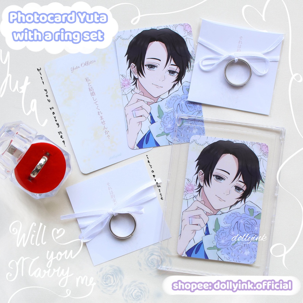 [SHOPEE INT]Photocard Yuta with ring set by dollyink.official/Photocard Jujutsu Kaisen/Yuta okkotsu 