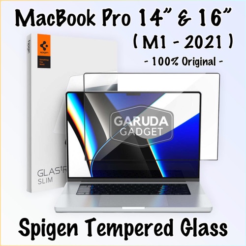 Tempered Glass Macbook Pro M1 14 /16 2021 Spigen Glas tR Slim FC Clear