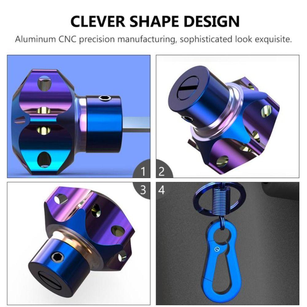 Lanfy Kunci Motor Kepala Shell Kualitas Tinggi Aluminium alloy Hexagon Aksesori Mobil Motor Dimodifikasi Kunci Bit Hexagon Keychain