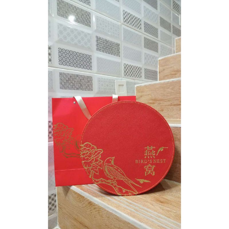 

Kotak Mewah Sarang Burung Walet/Gift Box Frame Bulat Merah