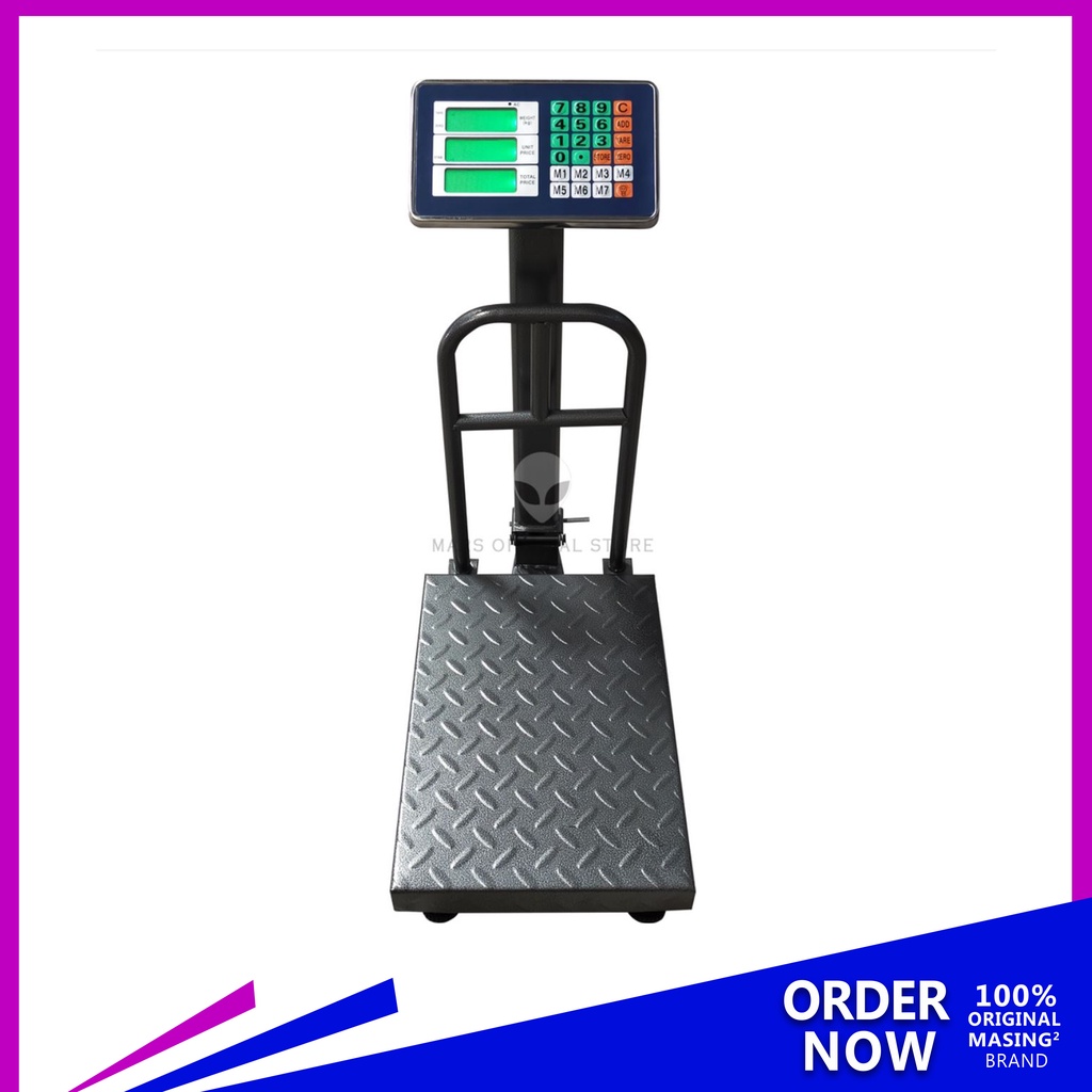 Timbangan Duduk Sembako Barang Ekspedisi Digital LESINDO TCS 150 KG Pagar