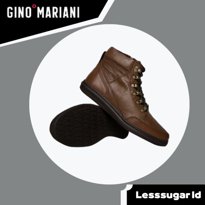 Sepatu GINO MARIANI Original Model Boots Kulit Dark Brown Gregory 3