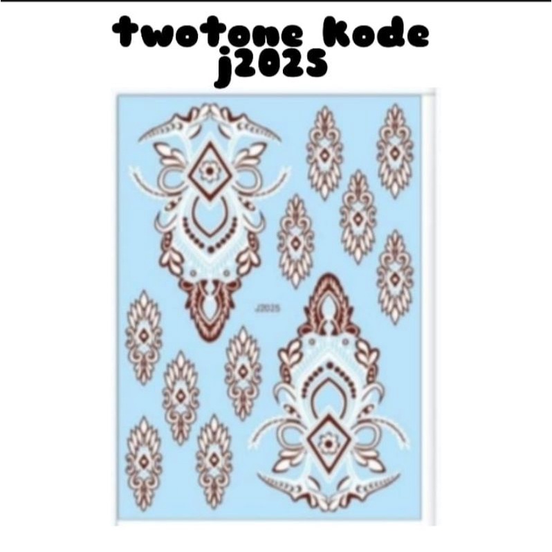 HENA INSTAN 3D TWOTONE FRE MANIK GLITER DAN SAMPLE / HENA TATO PENGANTIN /HENA WEDING