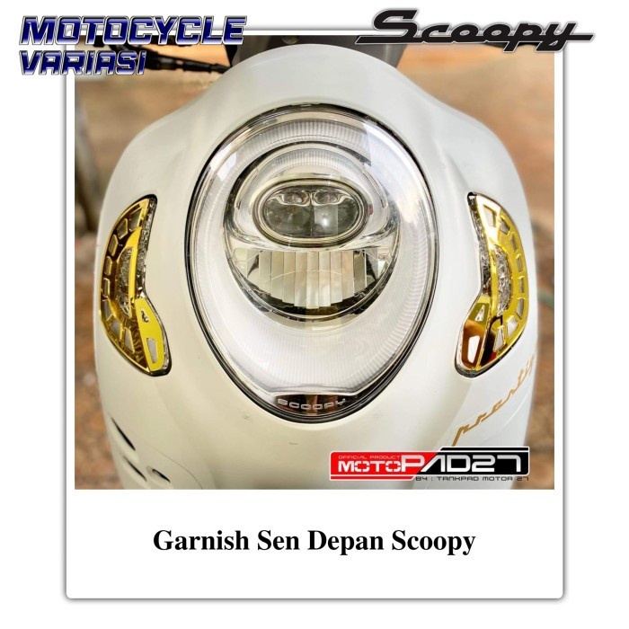 Garnish Sen Depan Scoopy cover Lampu Sen Scoopy