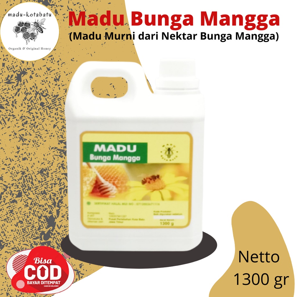 

Madu Asli Murni Nektar Bunga Mangga Netto 1300 g 100% Raw Honey