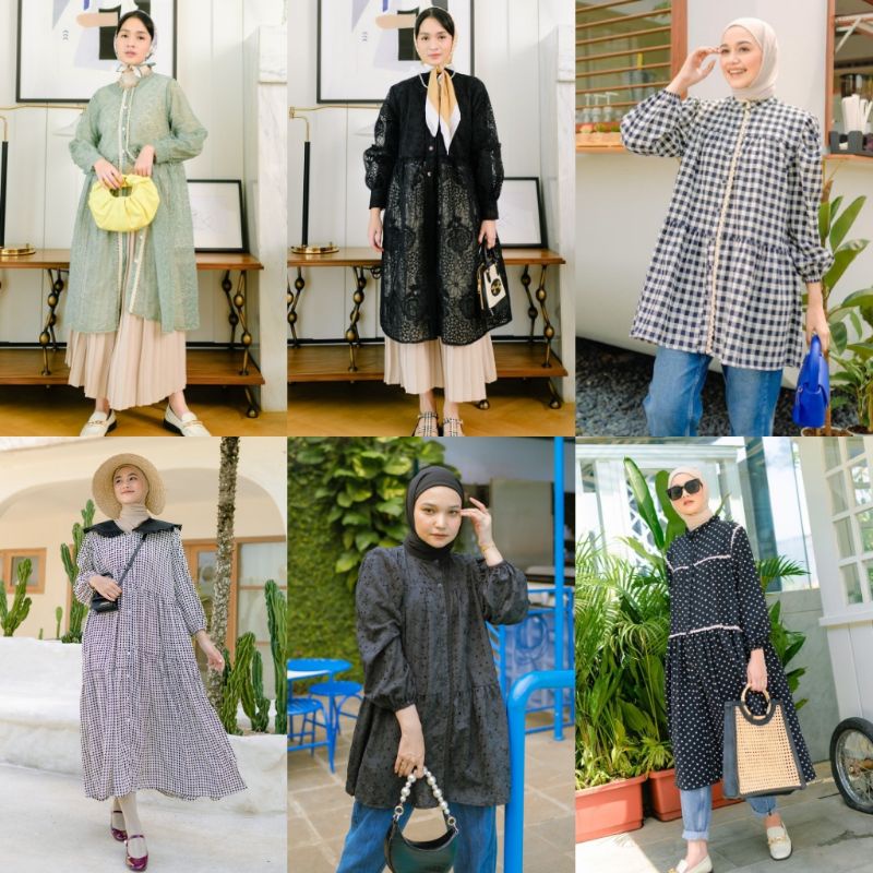 Midi Organza, Casia Top, Heidi Top Daira, Arumi Gingham, Arumi Blouse, Haura Dress, Jisoo Dress, Hav