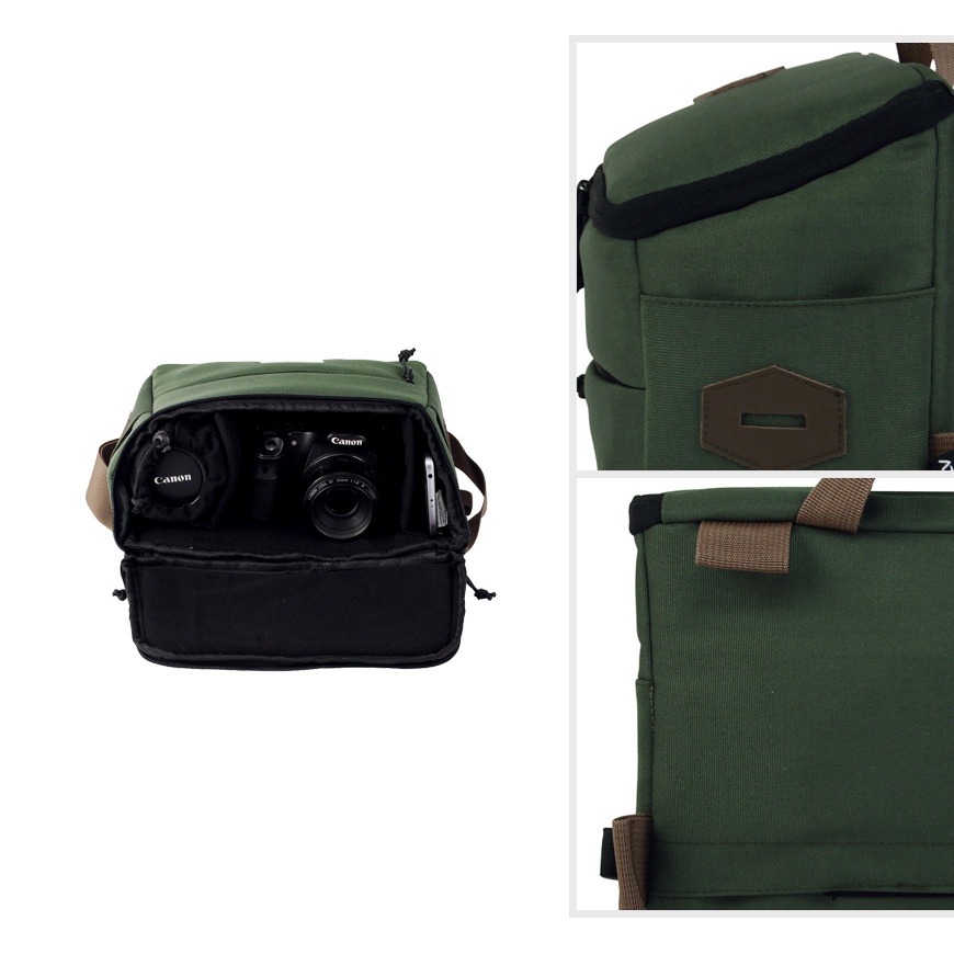 FOCUS OLIVE GREEN ORIGINAL x ATVA Tas Kamera Selempang Hijau Pria Wanita Slingbag Lensa DSLR Mirrorless Tripod Sling Bag Camera Multifungsi Casual Camera Shoulder Bag Premium Unisex Shoulderbag Tas Slempang Bahu Free Rain Cover Keren Terbaru Kekinian