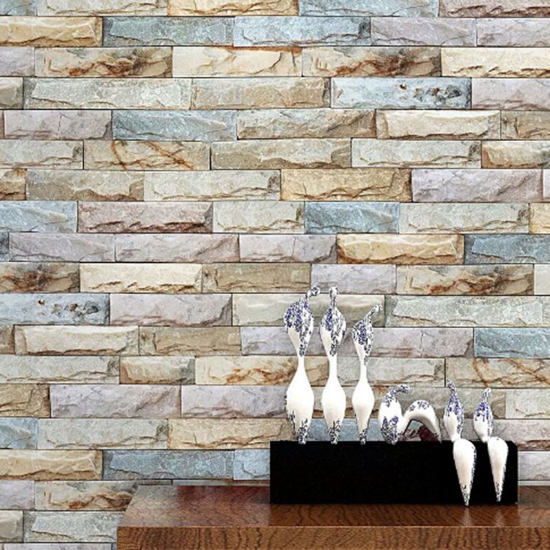 Wallpaper Dinding Sticker Dinding Batu Alam 3D Kekinian Mewah Premium Tembok Kamar Tidur Ruang Tamu 