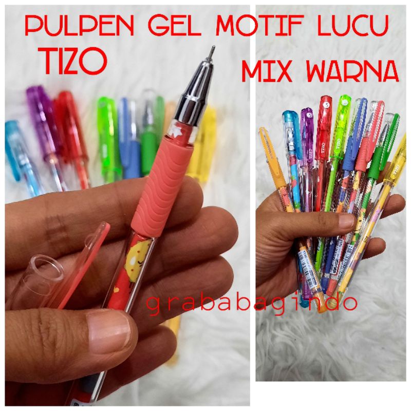 

PULPEN TINTA GEL TIZO DAN UNICORN / GEL INK PEN KARAKTER LUCU