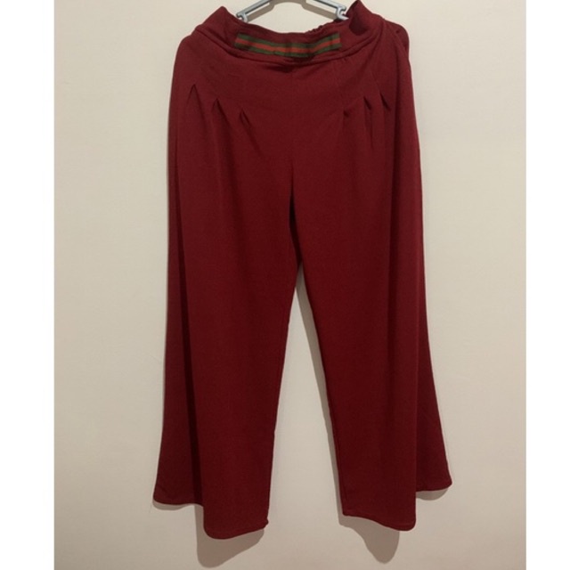 celana kulot kantoran wanita warna merah murah modis