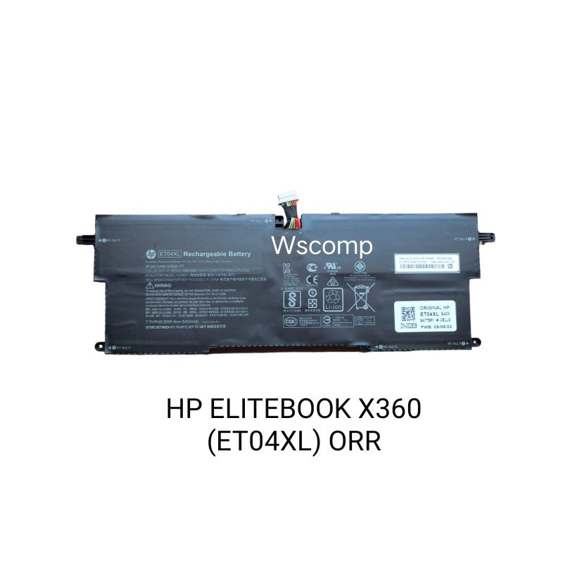 Baterai Laptop Original HP Elitebook X360 ET04XL Tanam