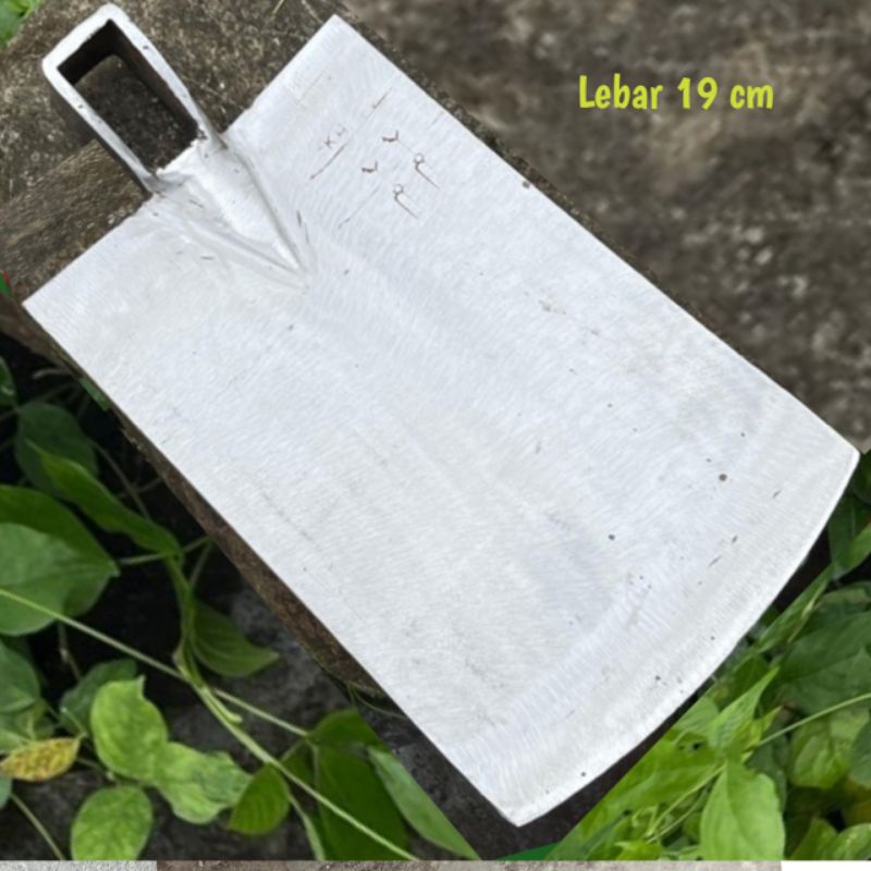 Cangkul Pacul Blitar Baja Putih Asli untuk Sawah Kebun Taman ukuran Lebar Besar Tajam Cap Garpu Anti